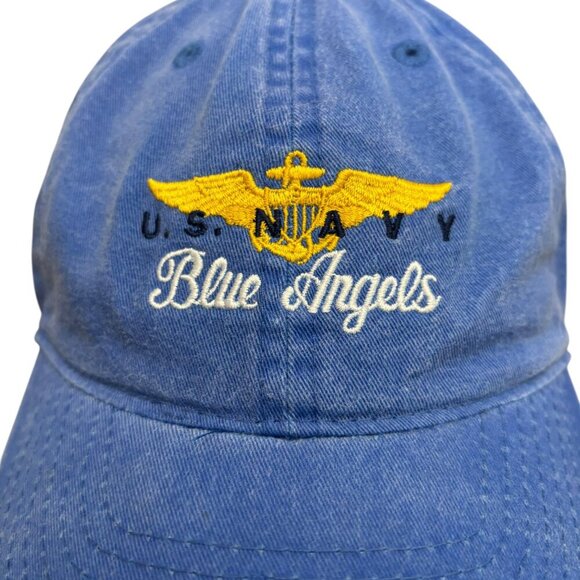 BLUE ANGELS U.S. Navy Hat Cap Faded Sky Blue Adjustable Airware Unisex - Picture 1 of 7